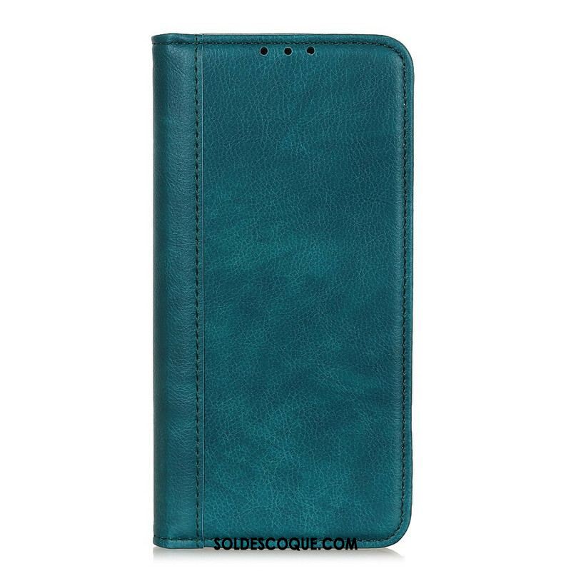 Flip Cover Samsung Galaxy A52 4G / A52 5G / A52s 5G Cuir Litchi Fendu Élégance