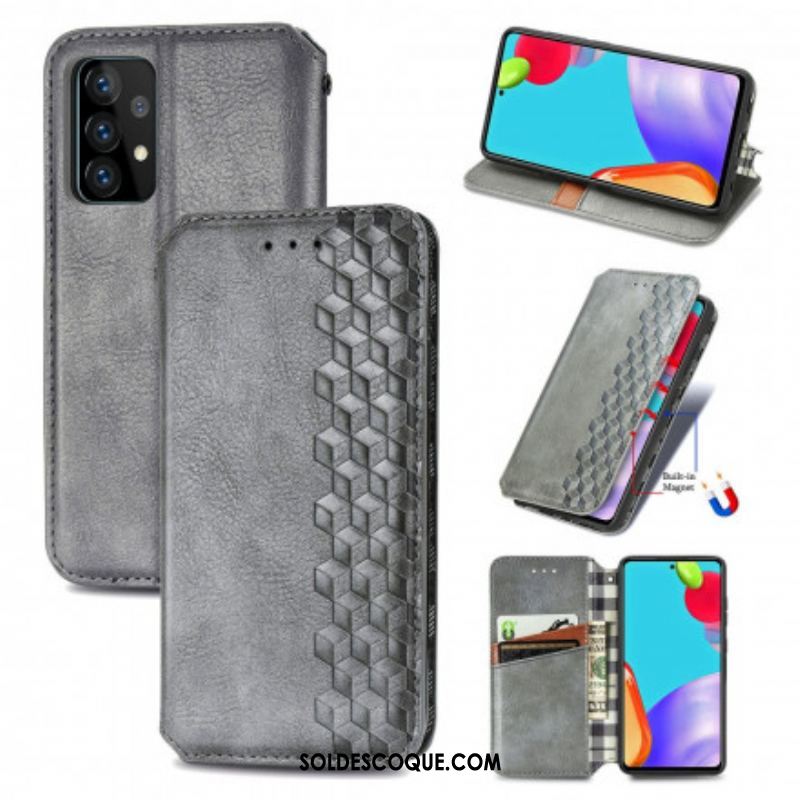 Flip Cover Samsung Galaxy A52 4G / A52 5G / A52s 5G Effet Cuir Texture Diamant