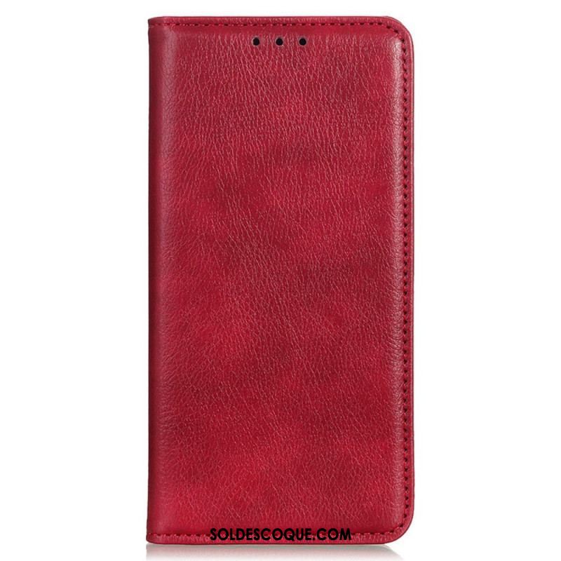 Flip Cover Samsung Galaxy M13 Cuir Fendu Litchi