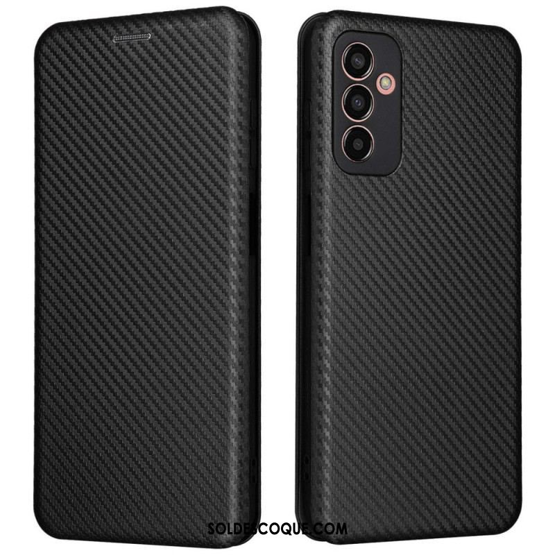 Flip Cover Samsung Galaxy M13 Fibre Carbone