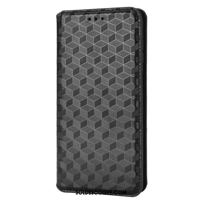 Flip Cover Samsung Galaxy M23 Effet Cuir Cubes 3D