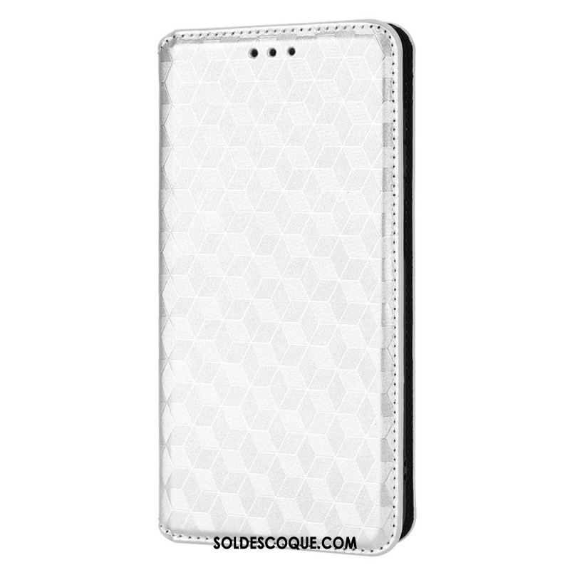 Flip Cover Samsung Galaxy M23 Effet Cuir Cubes 3D