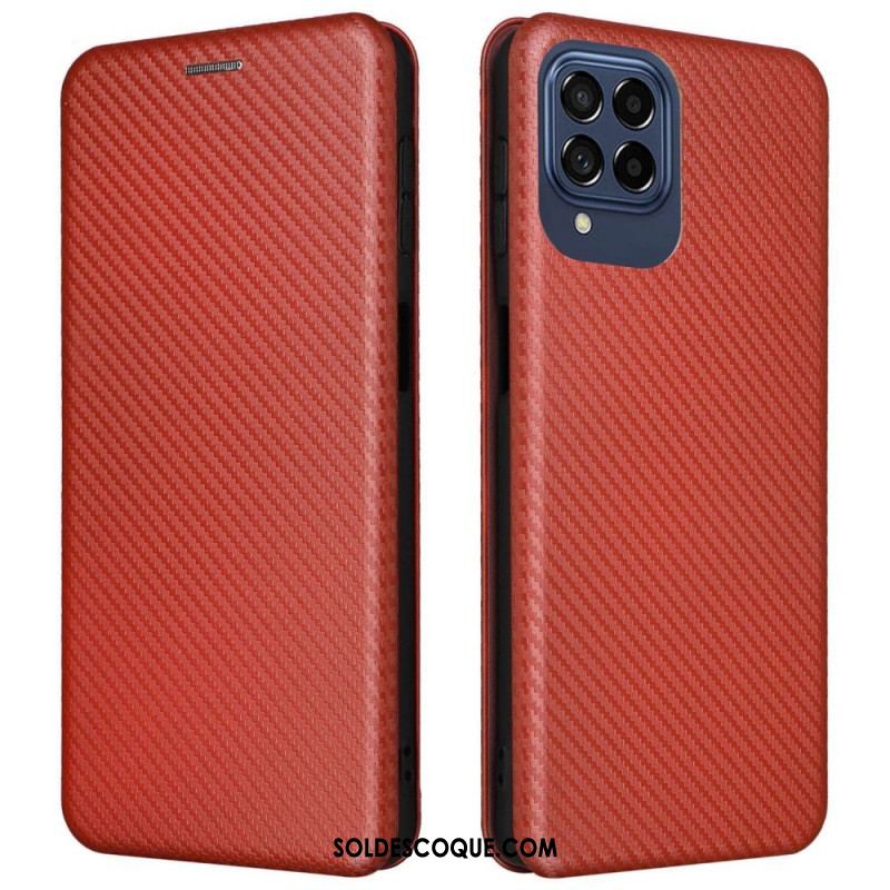 Flip Cover Samsung Galaxy M53 5G Fibre Carbone