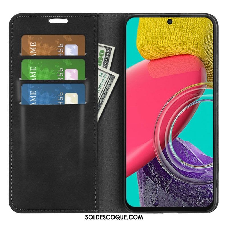 Flip Cover Samsung Galaxy M53 5G Skin-Touch Douceur