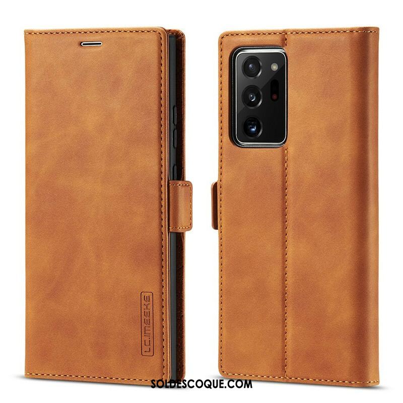 Flip Cover Samsung Galaxy Note 20 Ultra LC.IMEEKE Effet Cuir