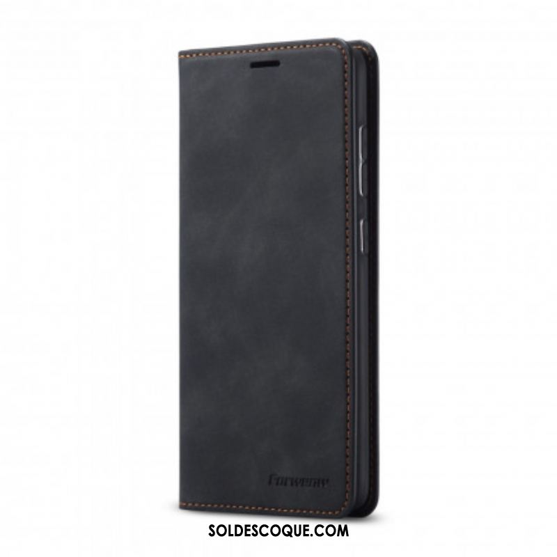 Flip Cover Samsung Galaxy S21 5G Effet Cuir FORWENW