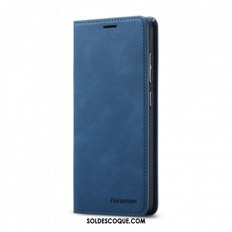 Flip Cover Samsung Galaxy S21 5G Effet Cuir FORWENW