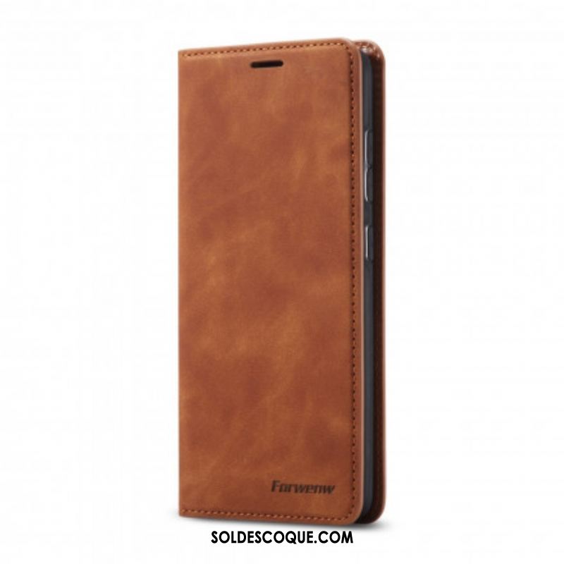 Flip Cover Samsung Galaxy S21 5G Effet Cuir FORWENW