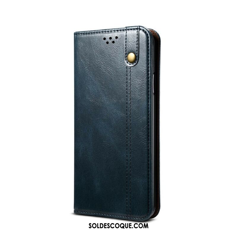 Flip Cover Samsung Galaxy S21 5G Simili Cuir Ciré