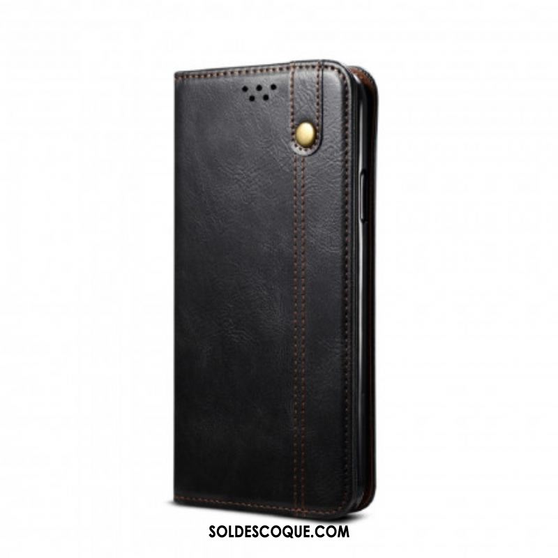 Flip Cover Samsung Galaxy S21 Ultra 5G Simili Cuir Ciré