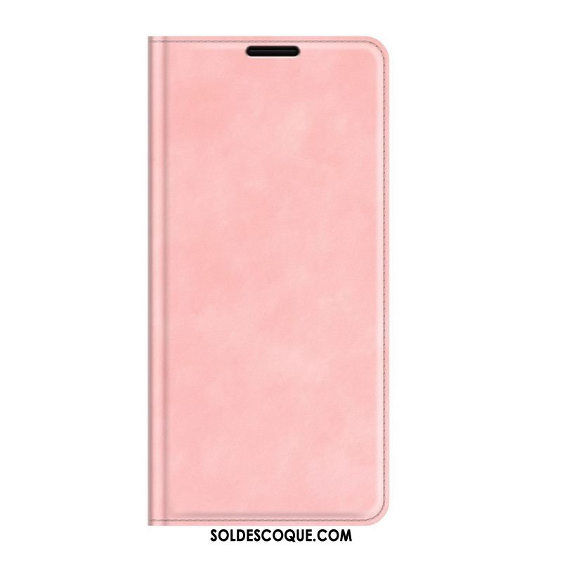 Flip Cover Samsung Galaxy S22 5G Effet Cuir Silky Touch