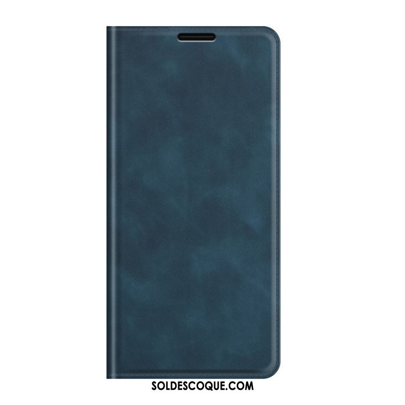 Flip Cover Samsung Galaxy S22 5G Effet Cuir Silky Touch