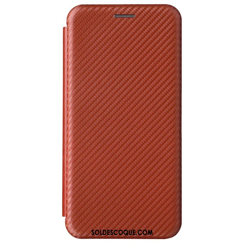 Flip Cover Samsung Galaxy S22 5G Fibre Carbone