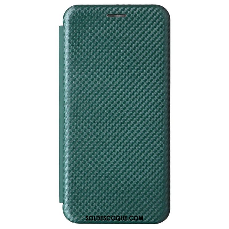 Flip Cover Samsung Galaxy S22 5G Fibre Carbone