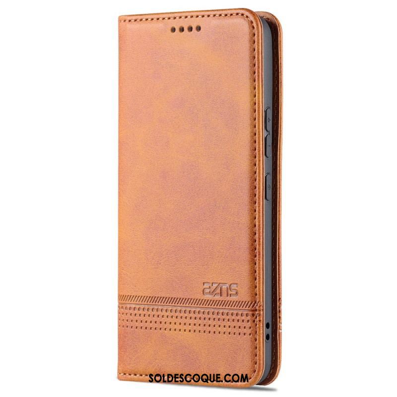 Flip Cover Samsung Galaxy S22 5G Style Cuir AZNS