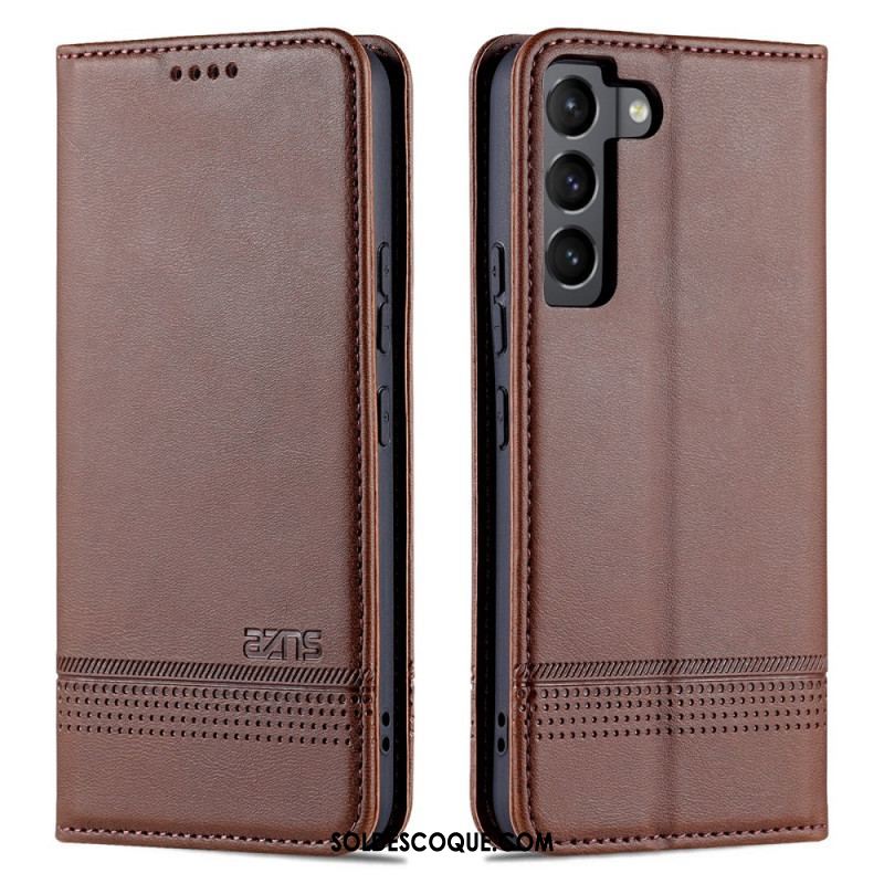 Flip Cover Samsung Galaxy S22 5G Style Cuir AZNS