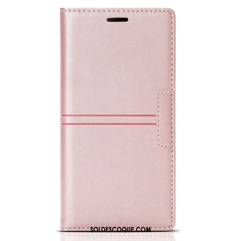 Flip Cover Samsung Galaxy S22 5G Style Cuir Couture Fermoir Magnétique