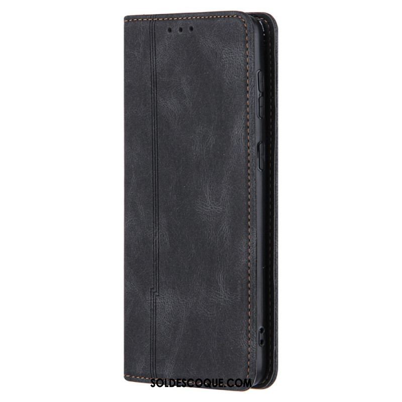 Flip Cover Samsung Galaxy S22 Style Cuir Ligne