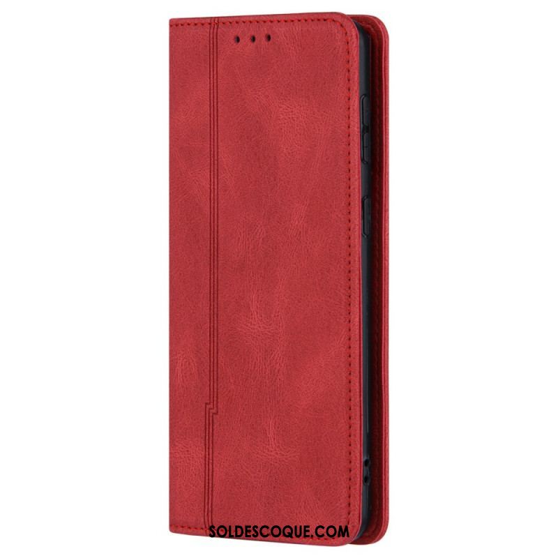 Flip Cover Samsung Galaxy S22 Style Cuir Ligne