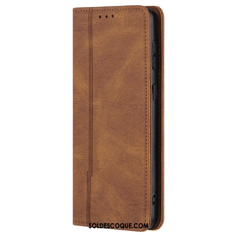 Flip Cover Samsung Galaxy S22 Style Cuir Ligne