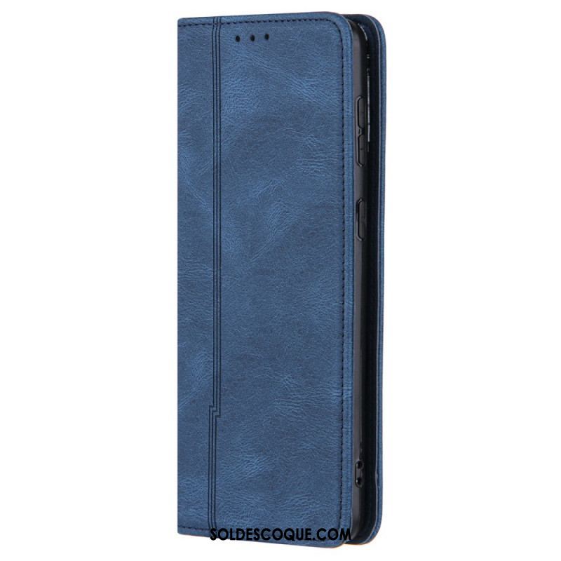 Flip Cover Samsung Galaxy S22 Style Cuir Ligne