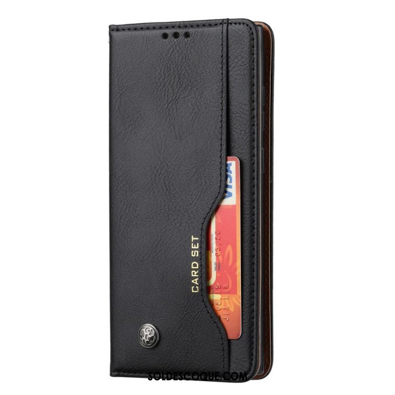 Flip Cover Samsung Galaxy S22 Ultra 5G Simili Cuir Porte-Cartes