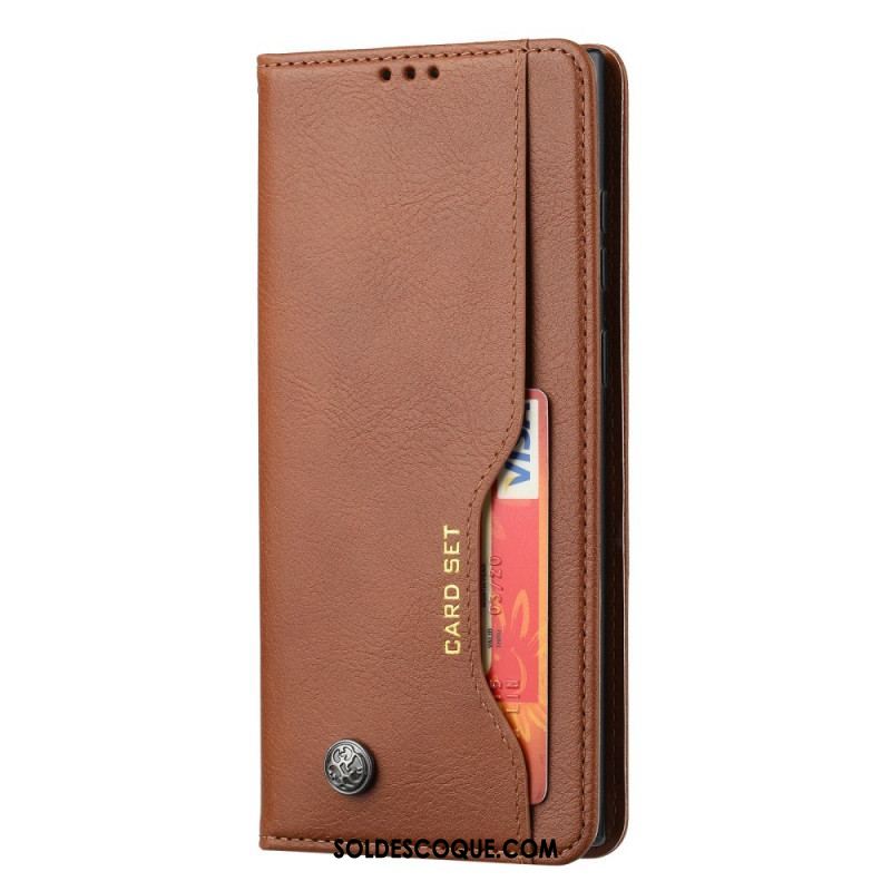 Flip Cover Samsung Galaxy S22 Ultra 5G Simili Cuir Porte-Cartes