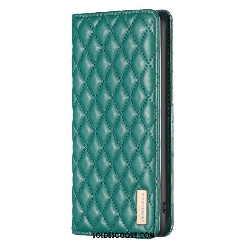 Flip Cover Samsung Galaxy S23 5G Matelassée BINFEN COLOR