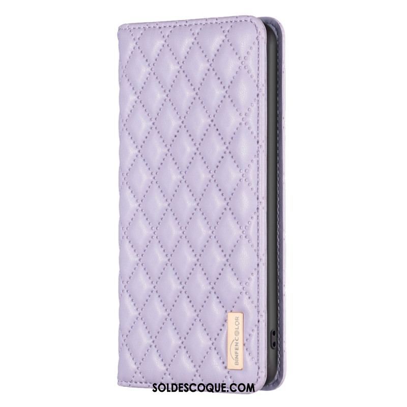 Flip Cover Samsung Galaxy S23 5G Matelassée BINFEN COLOR