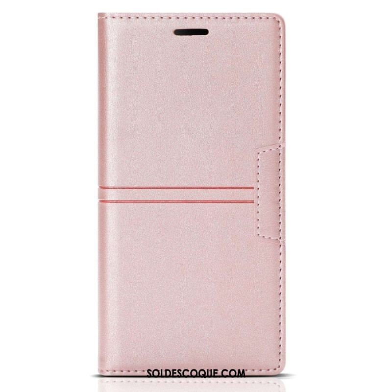 Flip Cover Samsung Galaxy S23 5G Style Cuir Couture Fermoir Magnétique