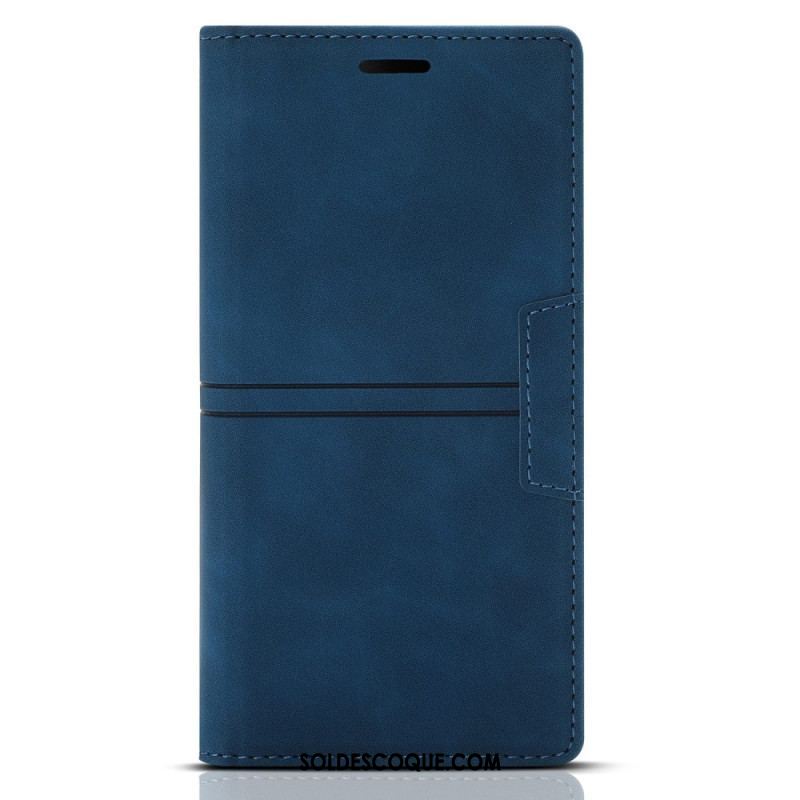 Flip Cover Samsung Galaxy S23 5G Style Cuir Couture Fermoir Magnétique