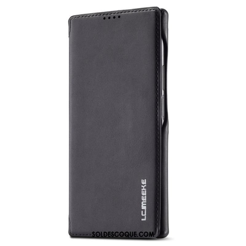 Flip Cover Samsung Galaxy S23 Ultra 5G Effet Cuir LC.IMEEKE Effet Cuir