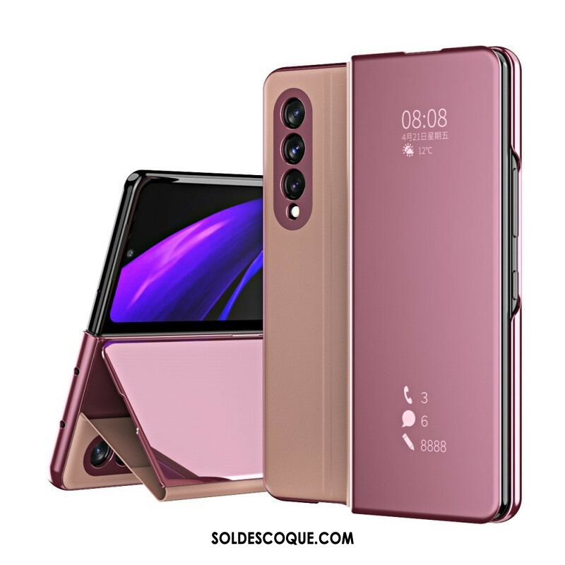 Flip Cover Samsung Galaxy Z Fold 3 5G Couverture Miroir