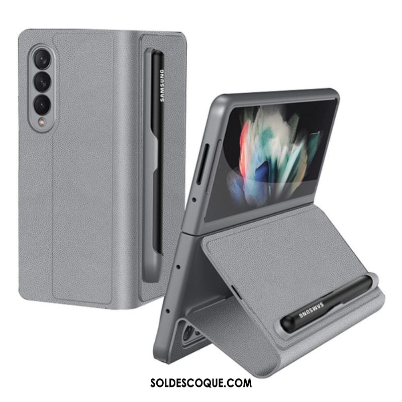 Flip Cover Samsung Galaxy Z Fold 3 5G Simili Cuir Porte-Stylet