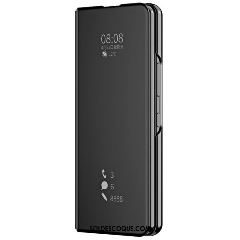 Flip Cover Samsung Galaxy Z Fold 4 Miroir et Transparence