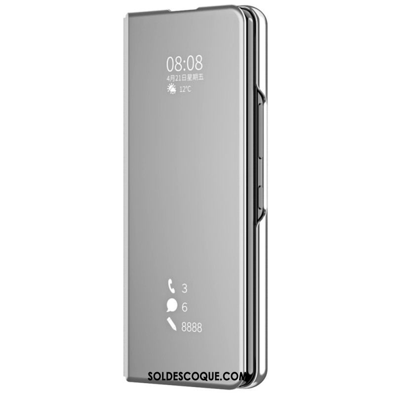 Flip Cover Samsung Galaxy Z Fold 4 Miroir et Transparence