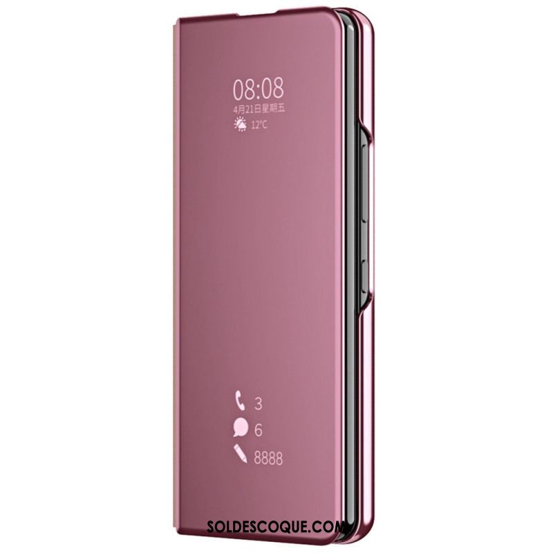 Flip Cover Samsung Galaxy Z Fold 4 Miroir et Transparence