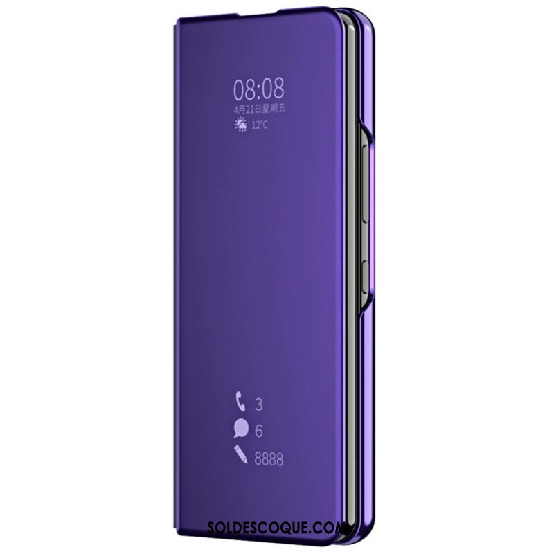 Flip Cover Samsung Galaxy Z Fold 4 Miroir et Transparence