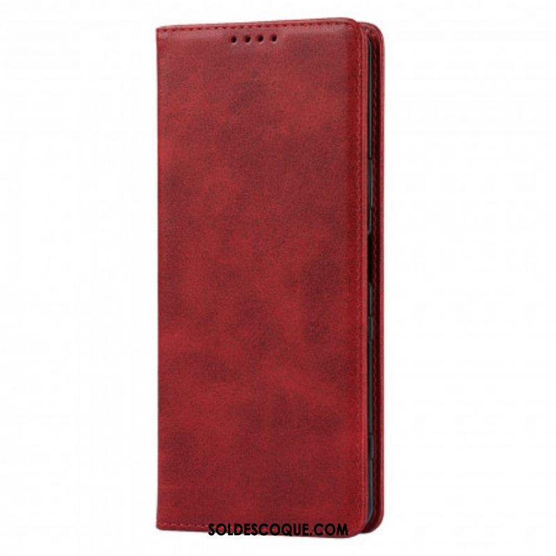 Flip Cover Sony Xperia 1 III Cuir Véritable Classique