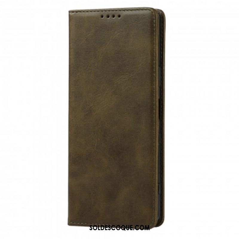 Flip Cover Sony Xperia 1 III Cuir Véritable Classique