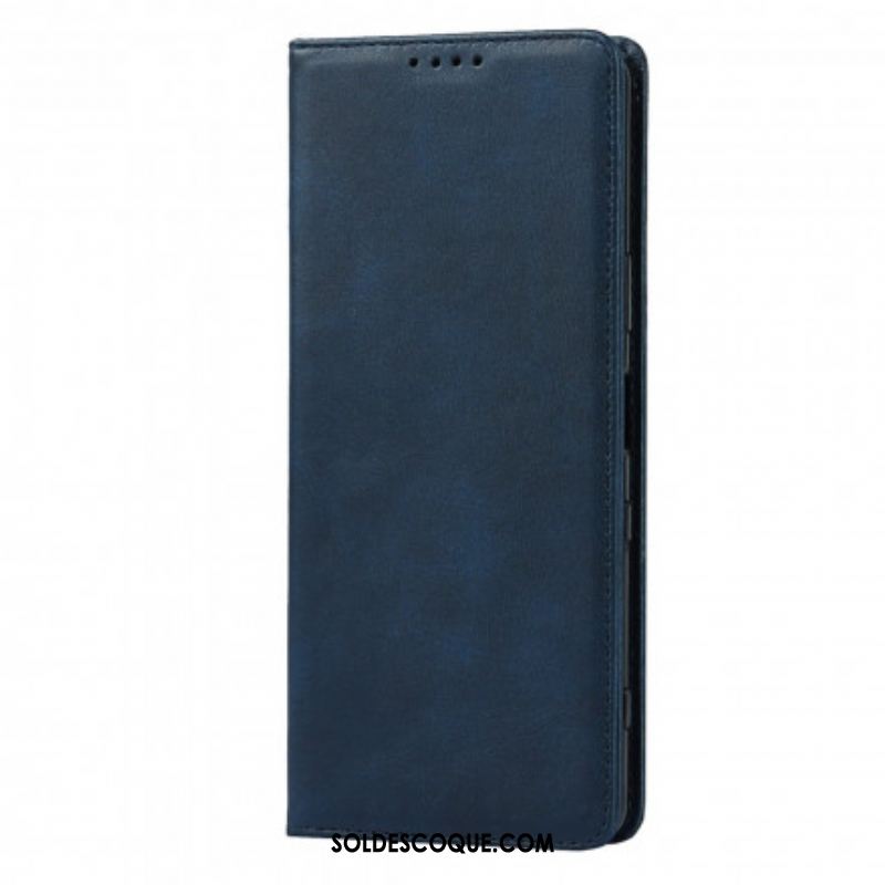 Flip Cover Sony Xperia 1 III Cuir Véritable Classique