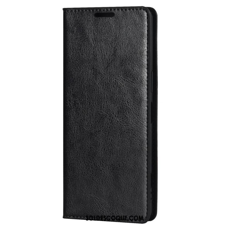 Flip Cover Sony Xperia 1 IV Véritable Cuir