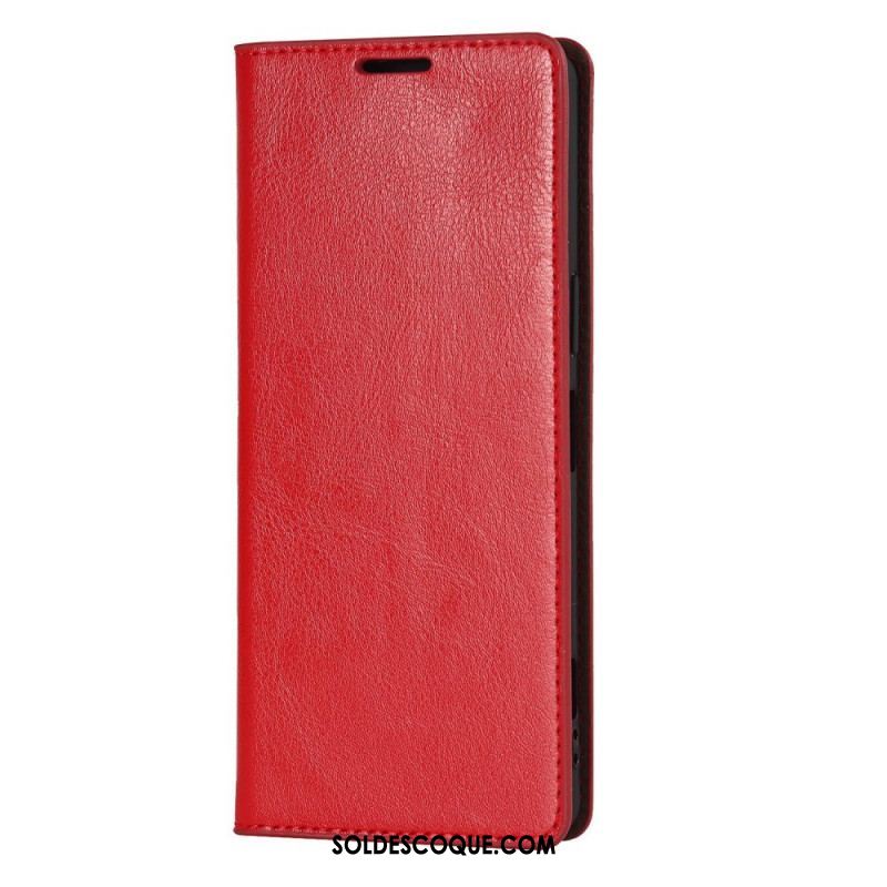 Flip Cover Sony Xperia 1 IV Véritable Cuir