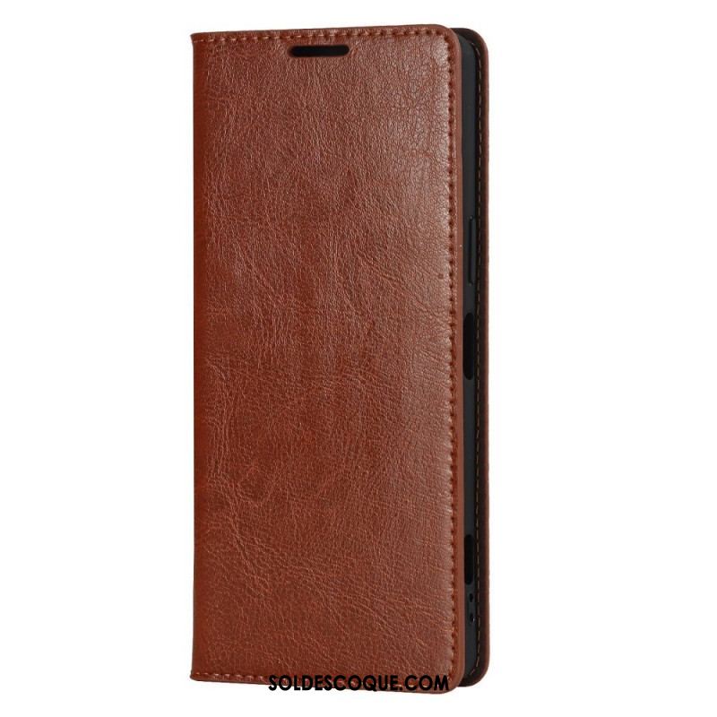 Flip Cover Sony Xperia 1 IV Véritable Cuir