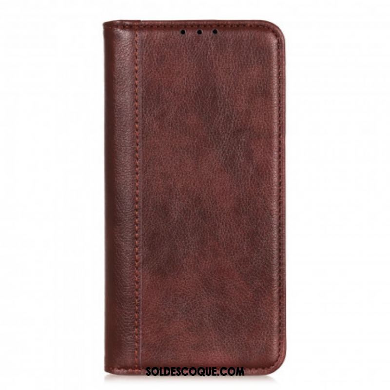 Flip Cover Sony Xperia 10 III Cuir Litchi Fendu Élégance