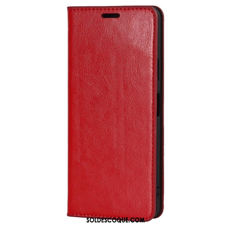 Flip Cover Sony Xperia 10 IV Cuir Véritable