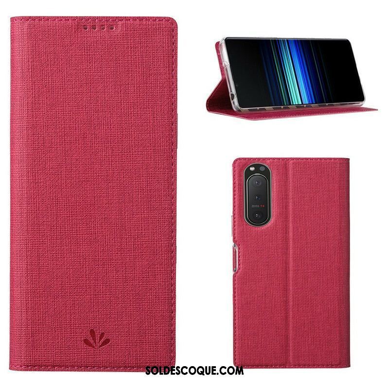 Flip Cover Sony Xperia 5 II Texturée VILI DMX