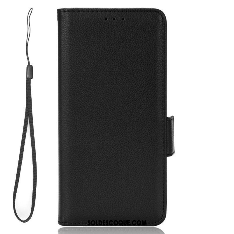 Flip Cover Xiaomi 12T / 12T Pro Effet Cuir avec Lanière