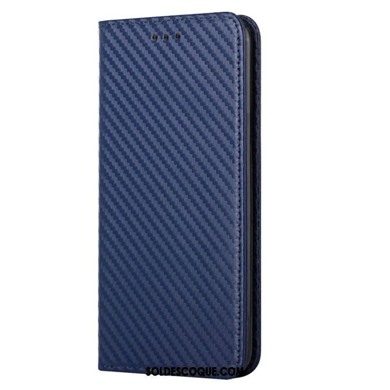 Flip Cover Xiaomi 12T / 12T Pro Fibre Carbone avec Lanière