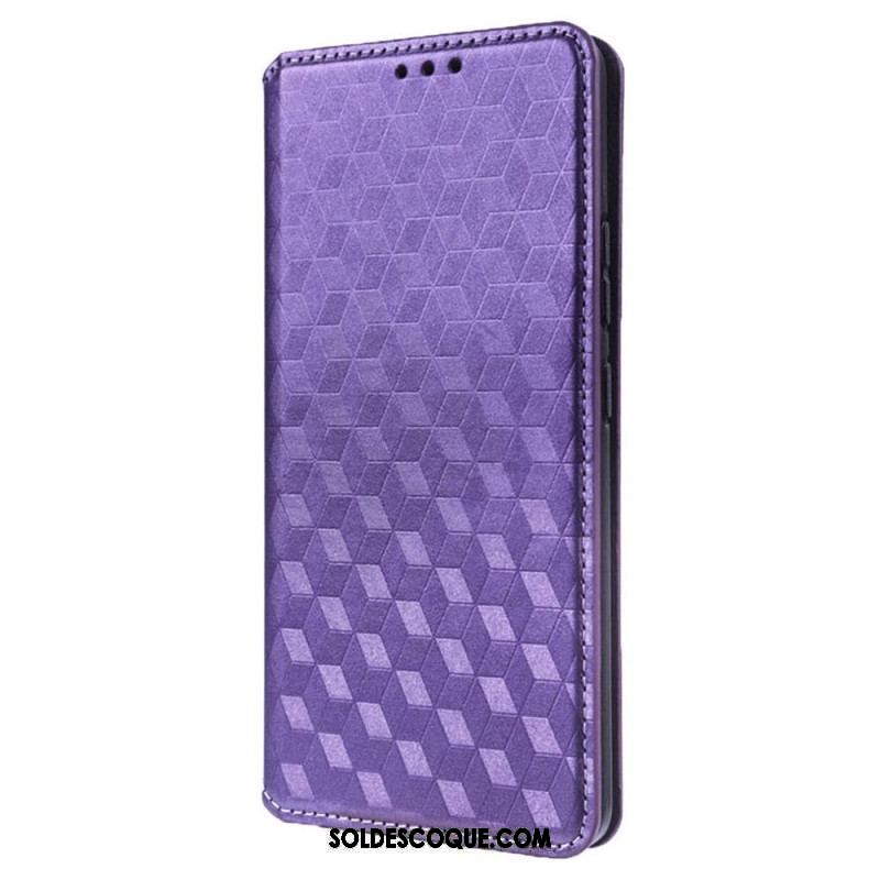 Flip Cover Xiaomi Redmi A1 Effet Cuir Cubes 3D